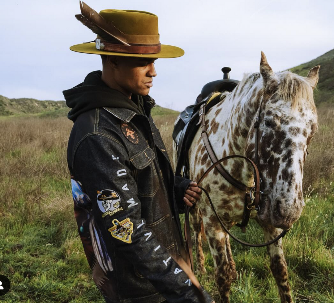 One of a kind jacket and hat created by Ginew x TVHC