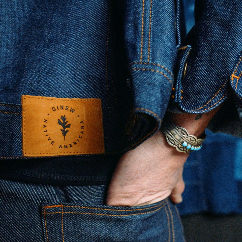 Native American Ginew's Deadstock Denim Jacket made in USA