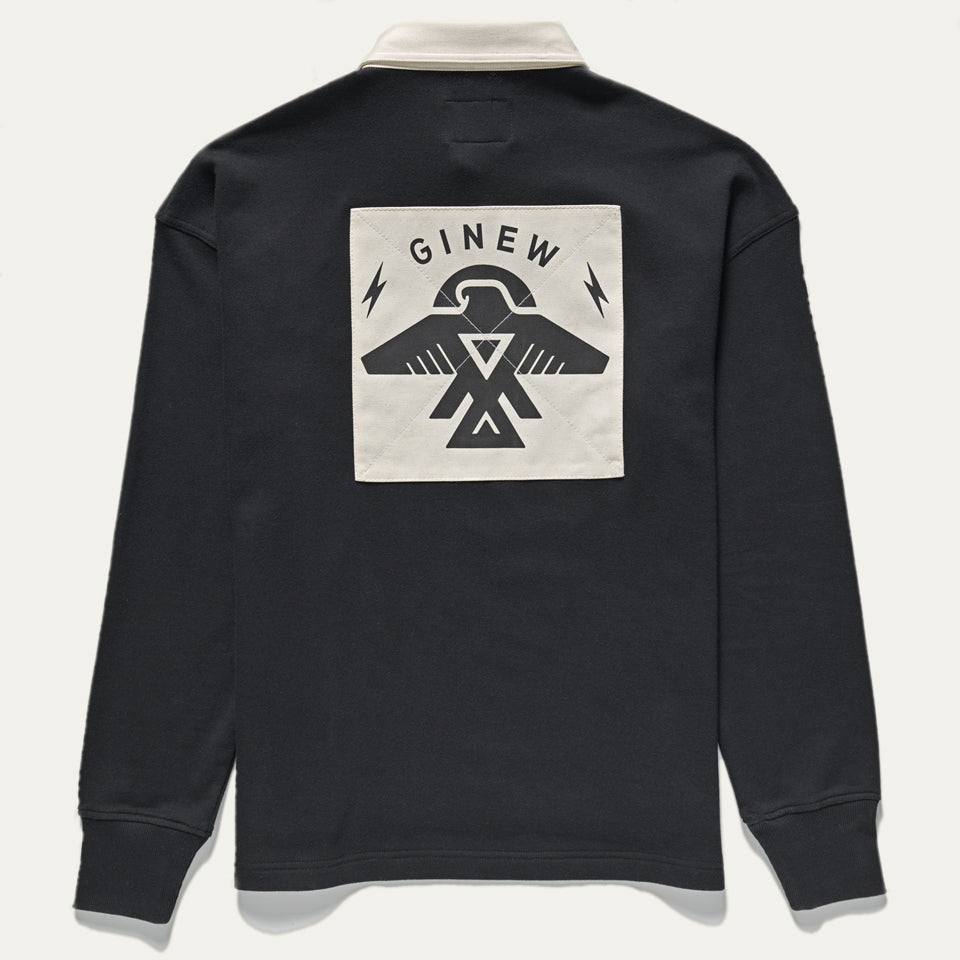 Black Native American Thunderbird Rugy Shirt 