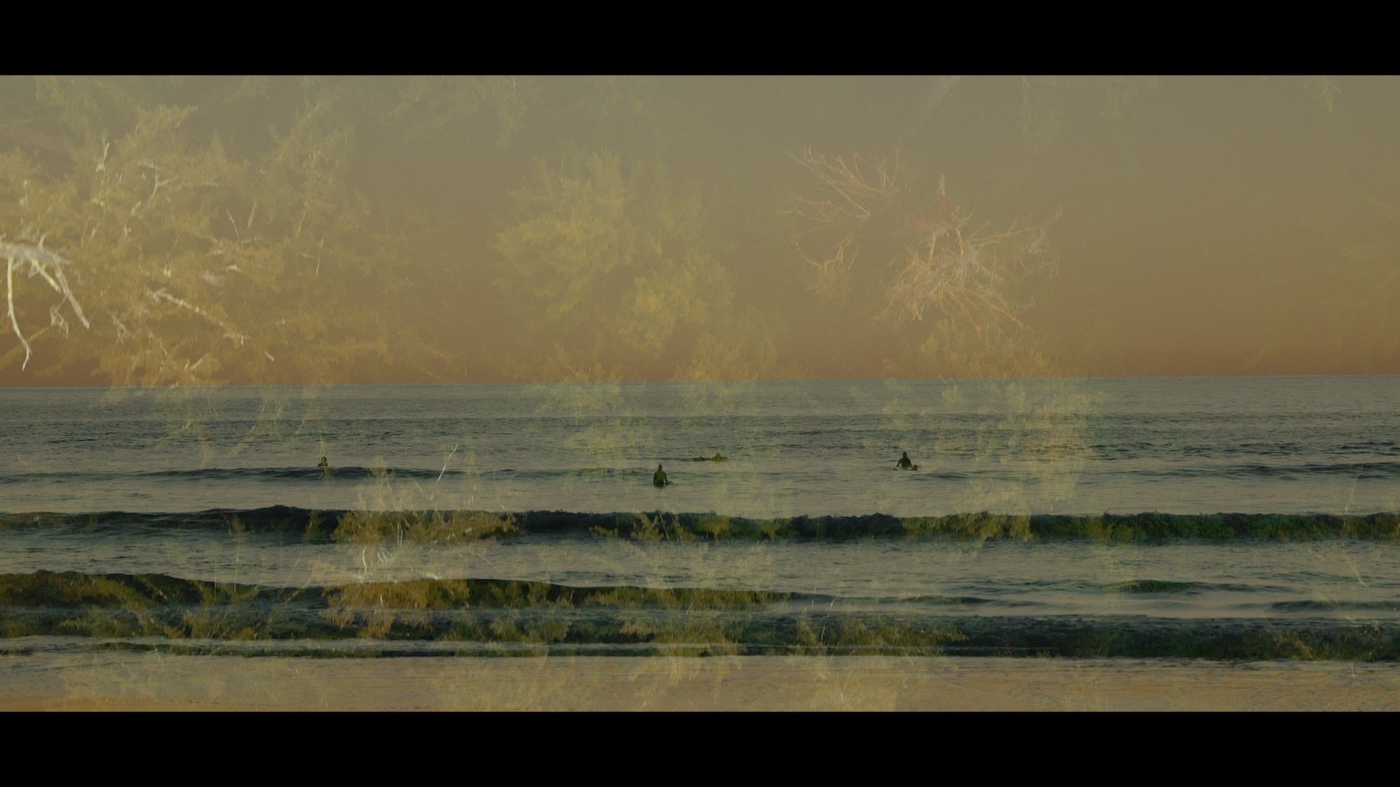 Ocean image with surfers 